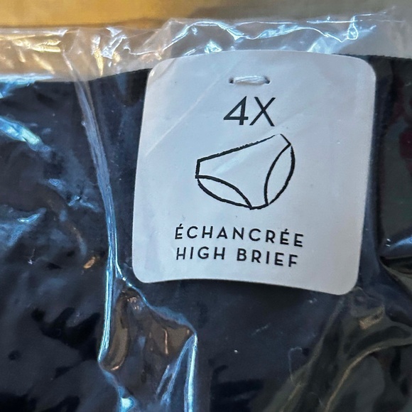 HIGH CUT BRIEFS, NYLON SPANDEX, BLACK, SIZE 4X, SEAMLESS, DéESSE COLLECTION for - Picture 4 of 4